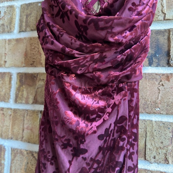 Cider Deep Red Floral Scarf - Picture 1 of 9